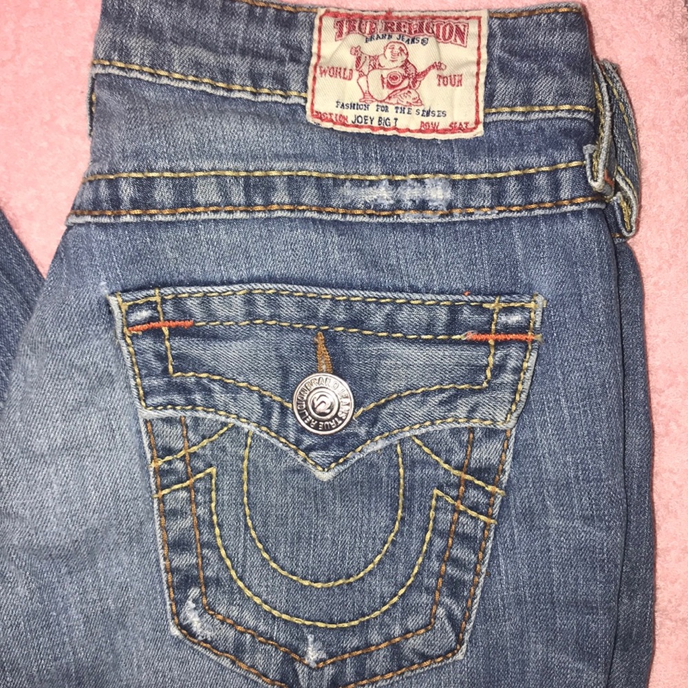 True Religion Joey Big T Twist Hem Sz 28 - Picture 4 of 8